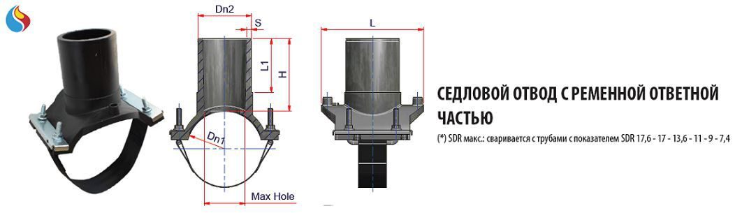 Седловой отвод электросварной